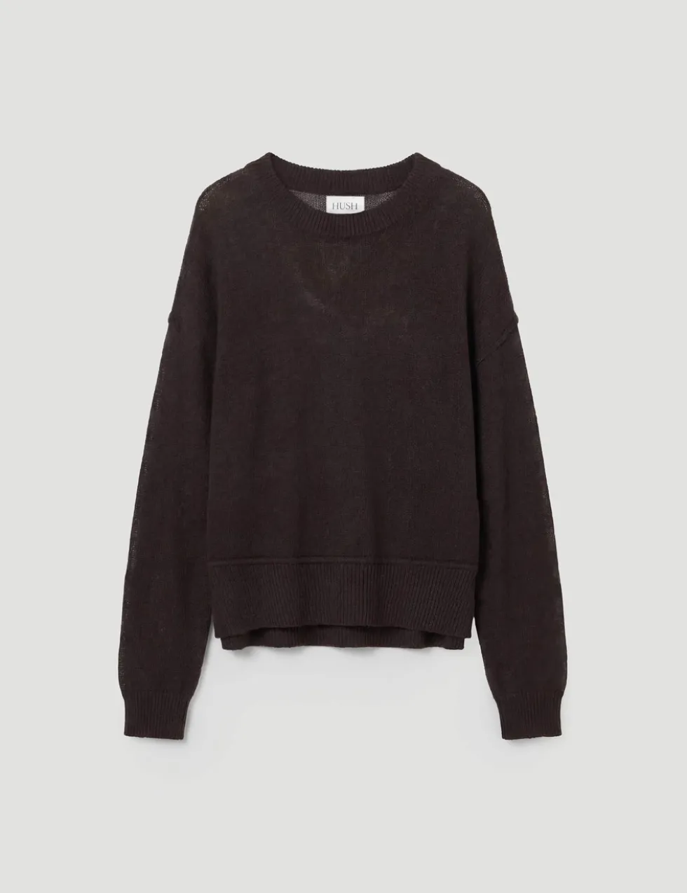 Linen Blend Crew Neck Jumper