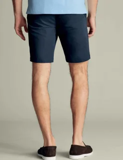 Linen Blend Flat Front Shorts