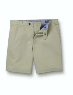 Linen Blend Flat Front Shorts
