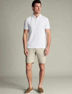 Linen Blend Flat Front Shorts