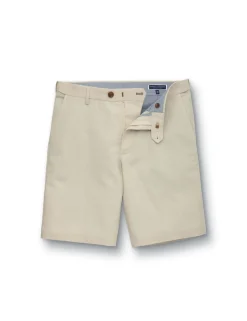 Linen Blend Flat Front Shorts