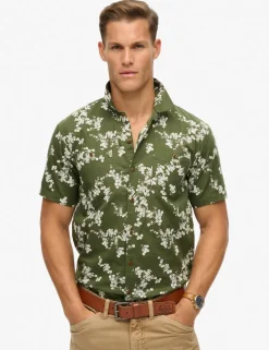 Linen Blend Printed Shirt