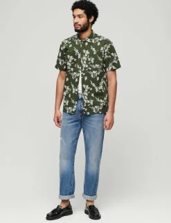 Linen Blend Printed Shirt