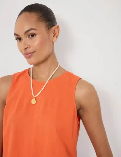 Linen Blend Shell Top