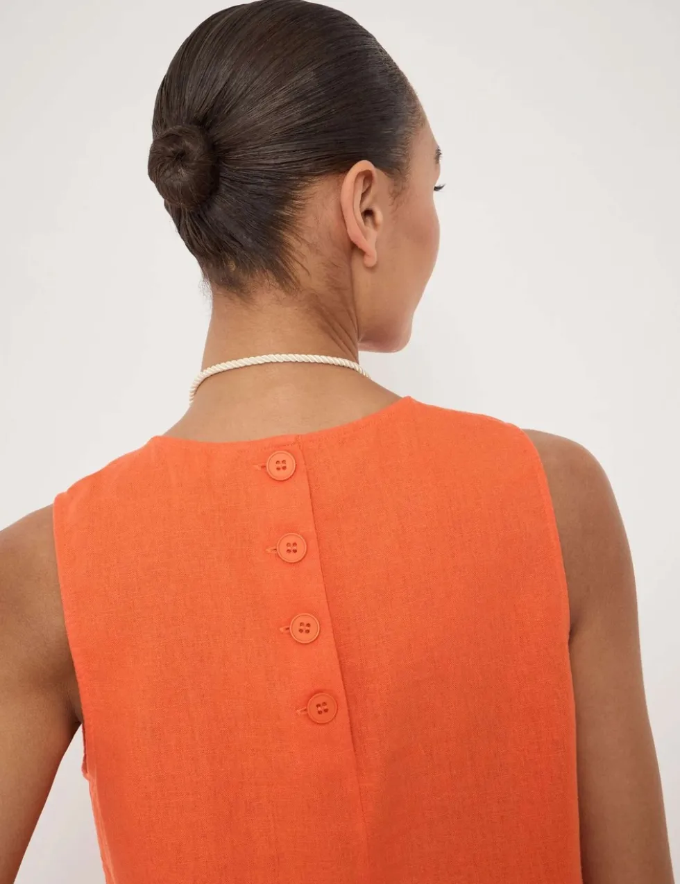 Linen Blend Shell Top