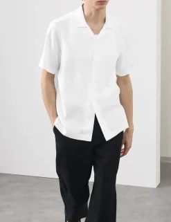 Linen Blend Short Sleeve Shirt