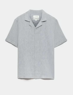 Linen Blend Short Sleeve Shirt