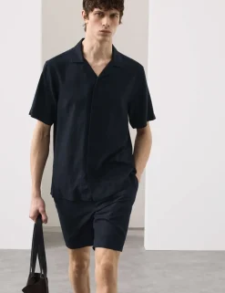Linen Blend Short Sleeve Shirt