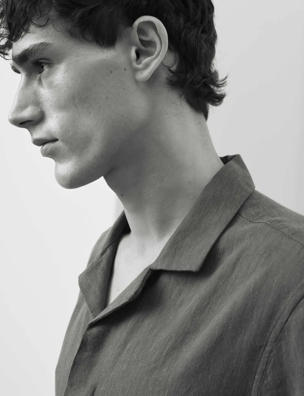 Linen Blend Short Sleeve Shirt
