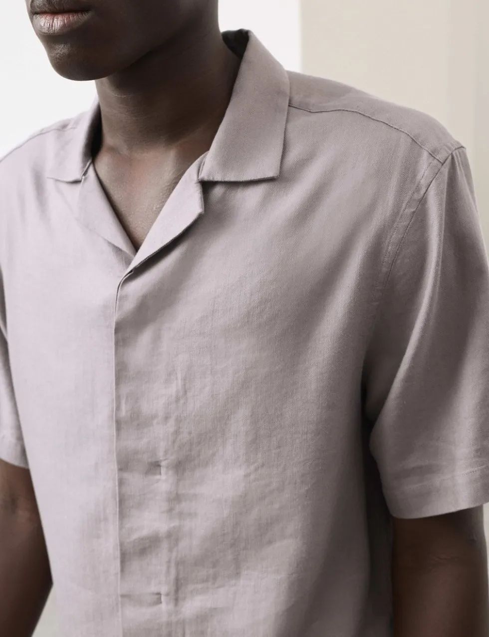 Linen Blend Short Sleeve Shirt
