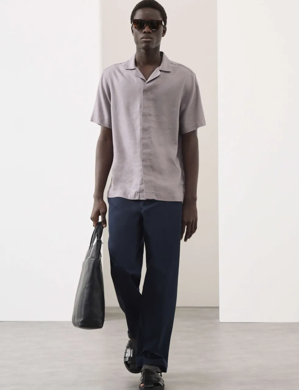 Linen Blend Short Sleeve Shirt