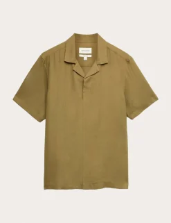 Linen Blend Short Sleeve Shirt