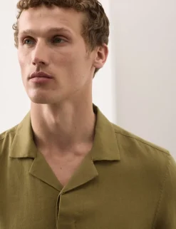 Linen Blend Short Sleeve Shirt