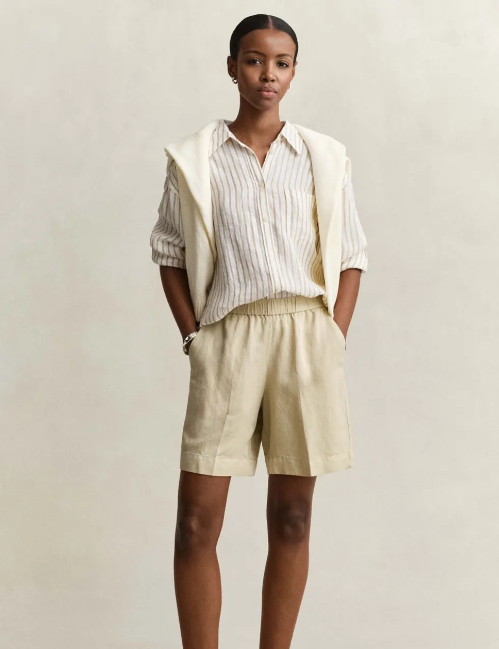 Linen Blend Shorts