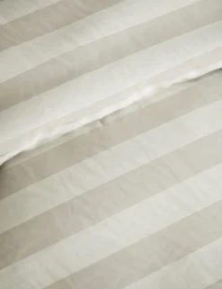 Linen Blend Striped Bedding Set