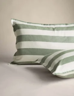 Linen Blend Striped Bedding Set