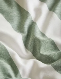 Linen Blend Striped Bedding Set