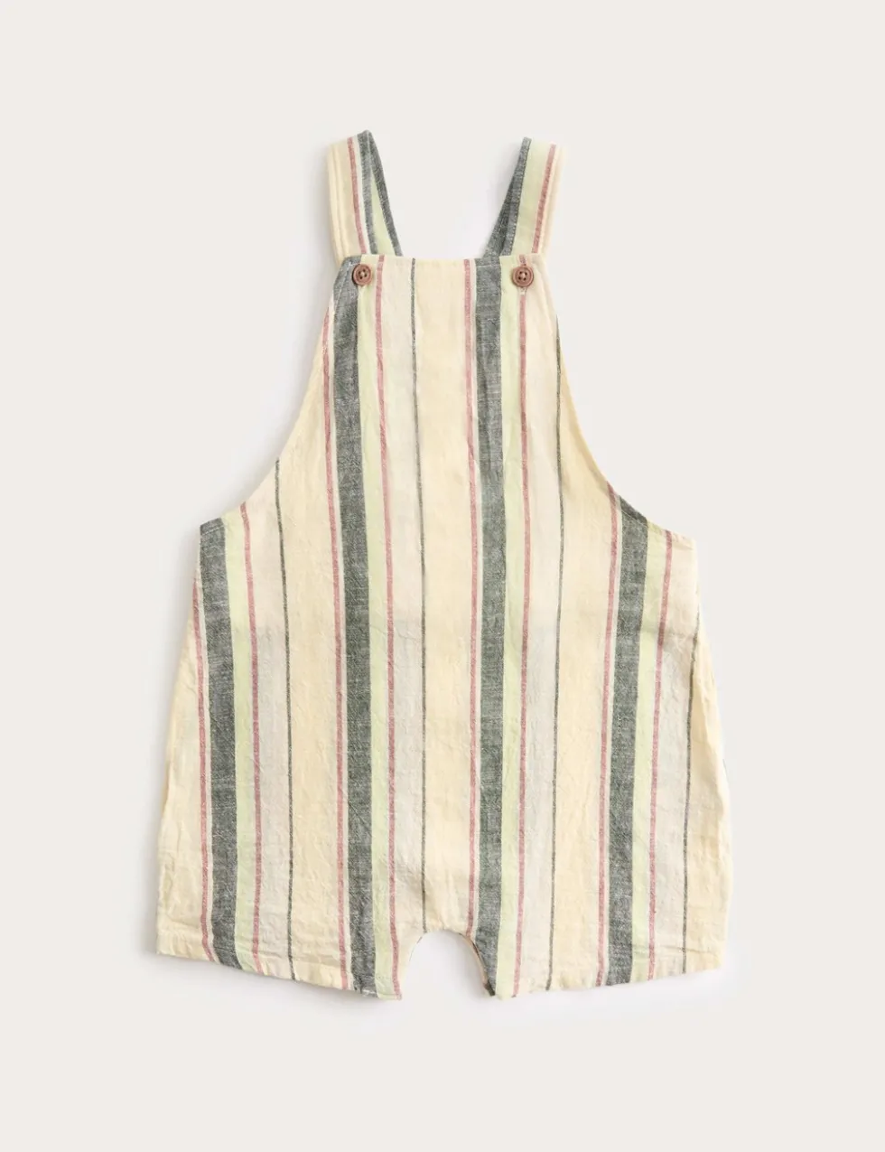 Linen Blend Striped Bibshort (0-3 Yrs)