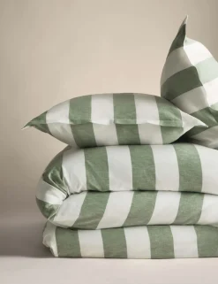 Linen Blend Striped Yarn Dye Bedding Set