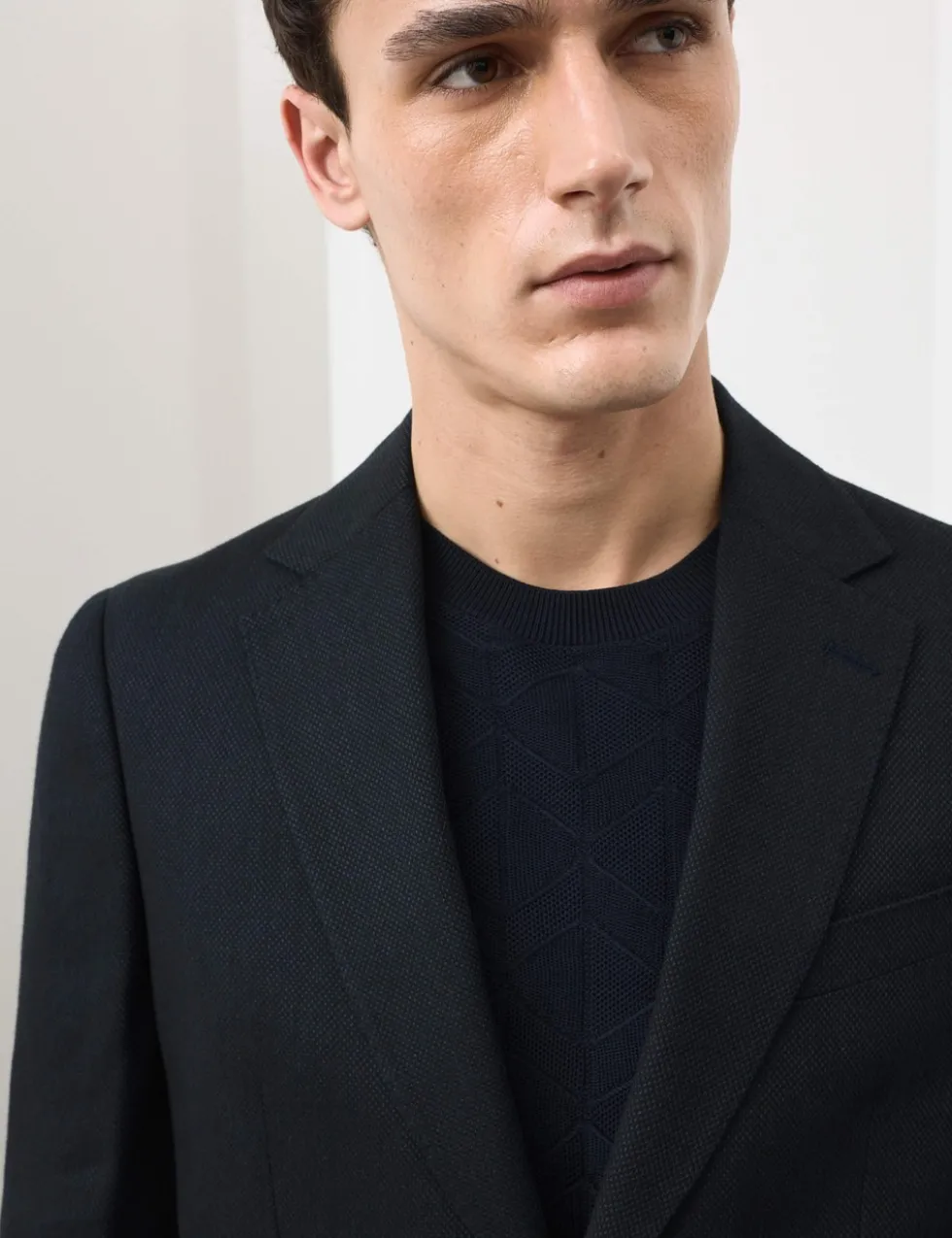 Linen Blend Textured Blazer