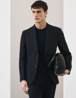 Linen Blend Textured Blazer