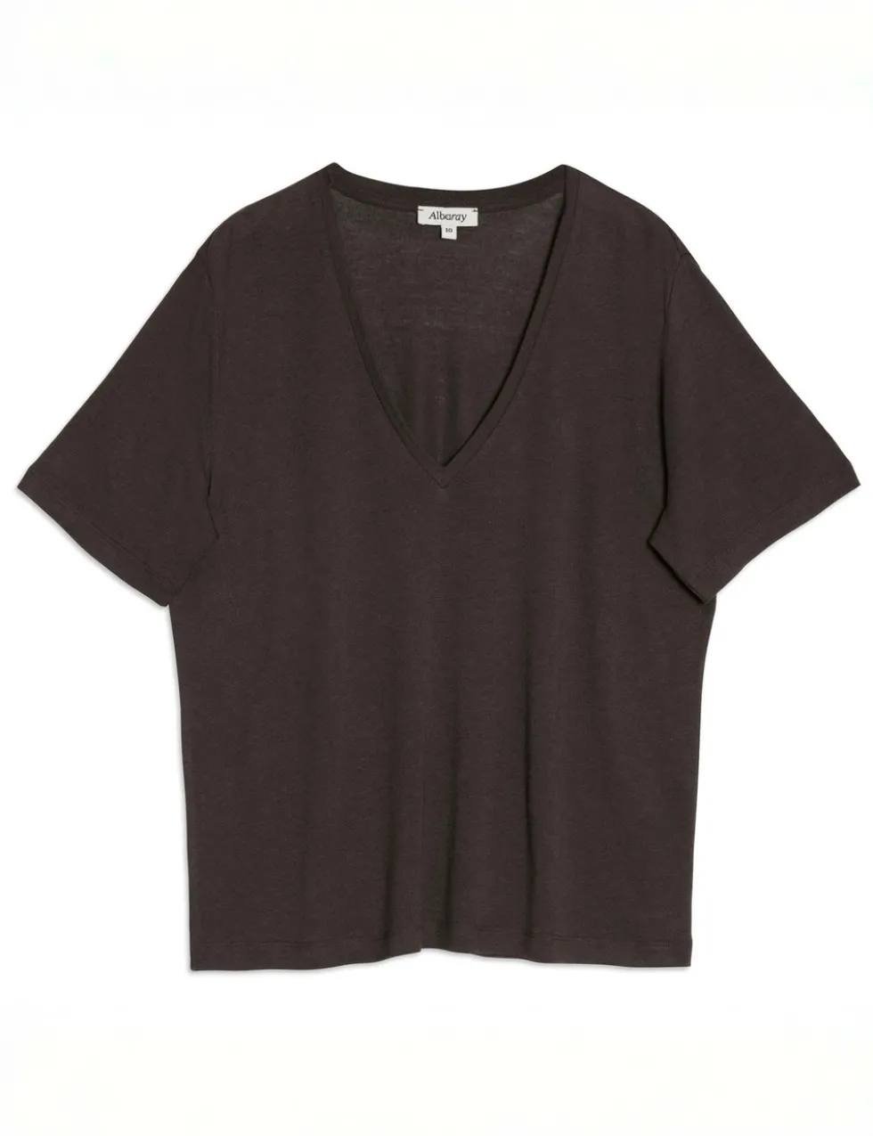 Linen Blend V-Neck T-Shirt
