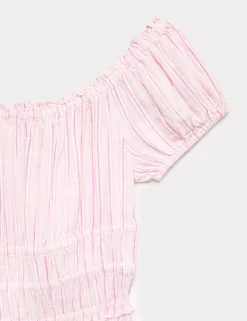 Linen Blend Wide Leg Jumpsuit (6-16 Yrs)