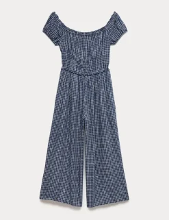 Linen Blend Wide Leg Jumpsuit (6-16 Yrs)