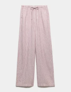 Linen Blend Wide Leg Trousers