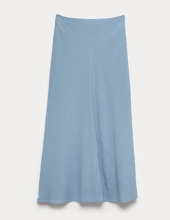 Linen Look Midaxi Slip Skirt