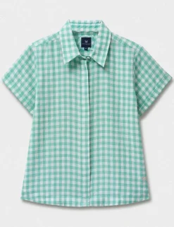 Linen Rich Checked Relaxed Shirt