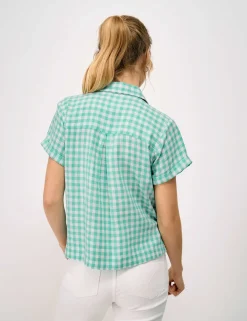 Linen Rich Checked Relaxed Shirt
