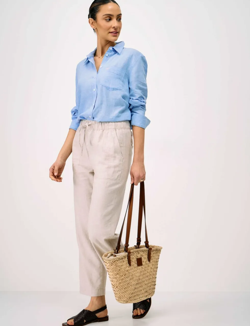 Linen Rich Collared Shirt