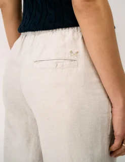 Linen Rich Drawstring Tapered Trousers