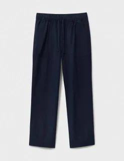 Linen Rich Drawstring Tapered Trousers