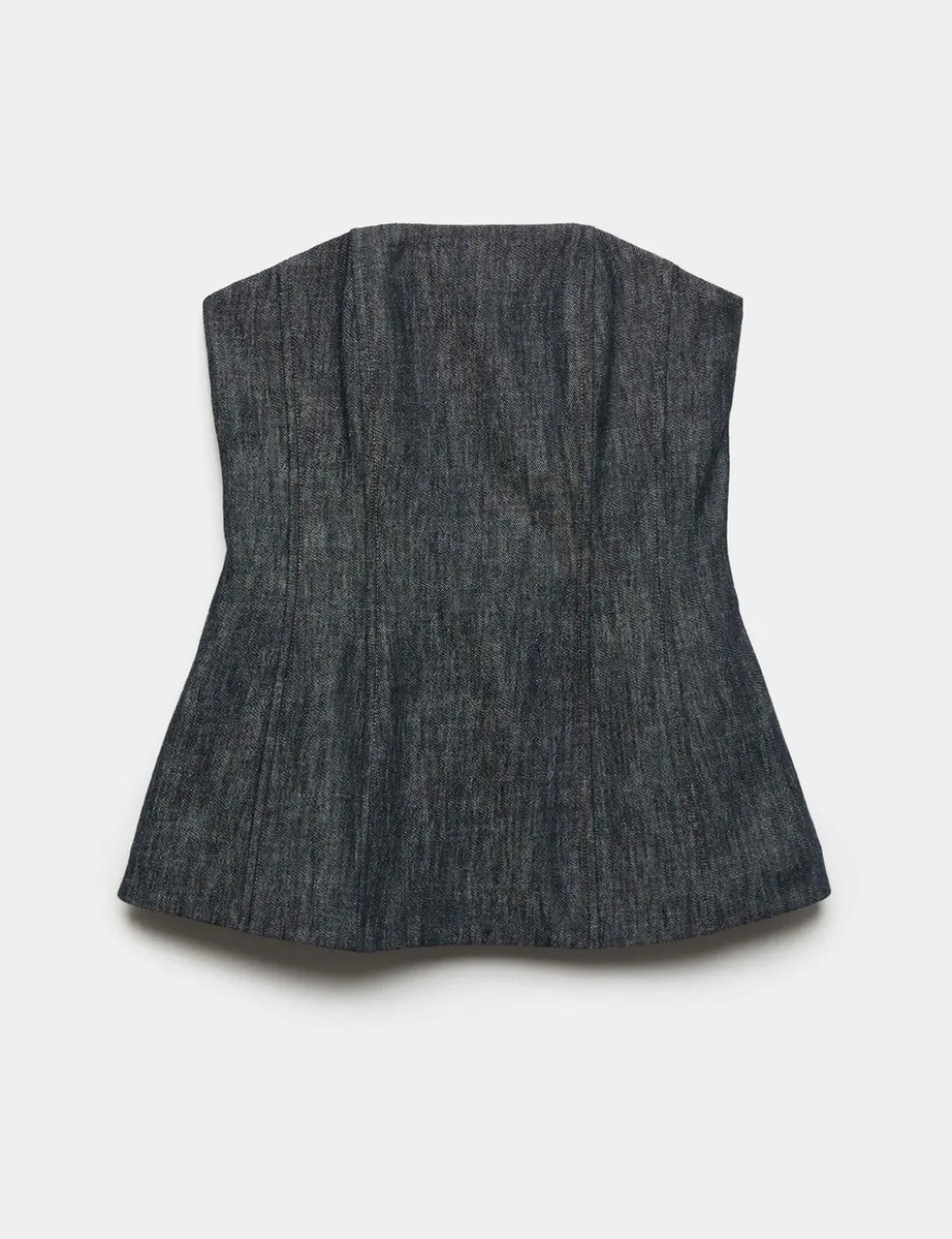 Linen Rich Fitted Bandeau Top
