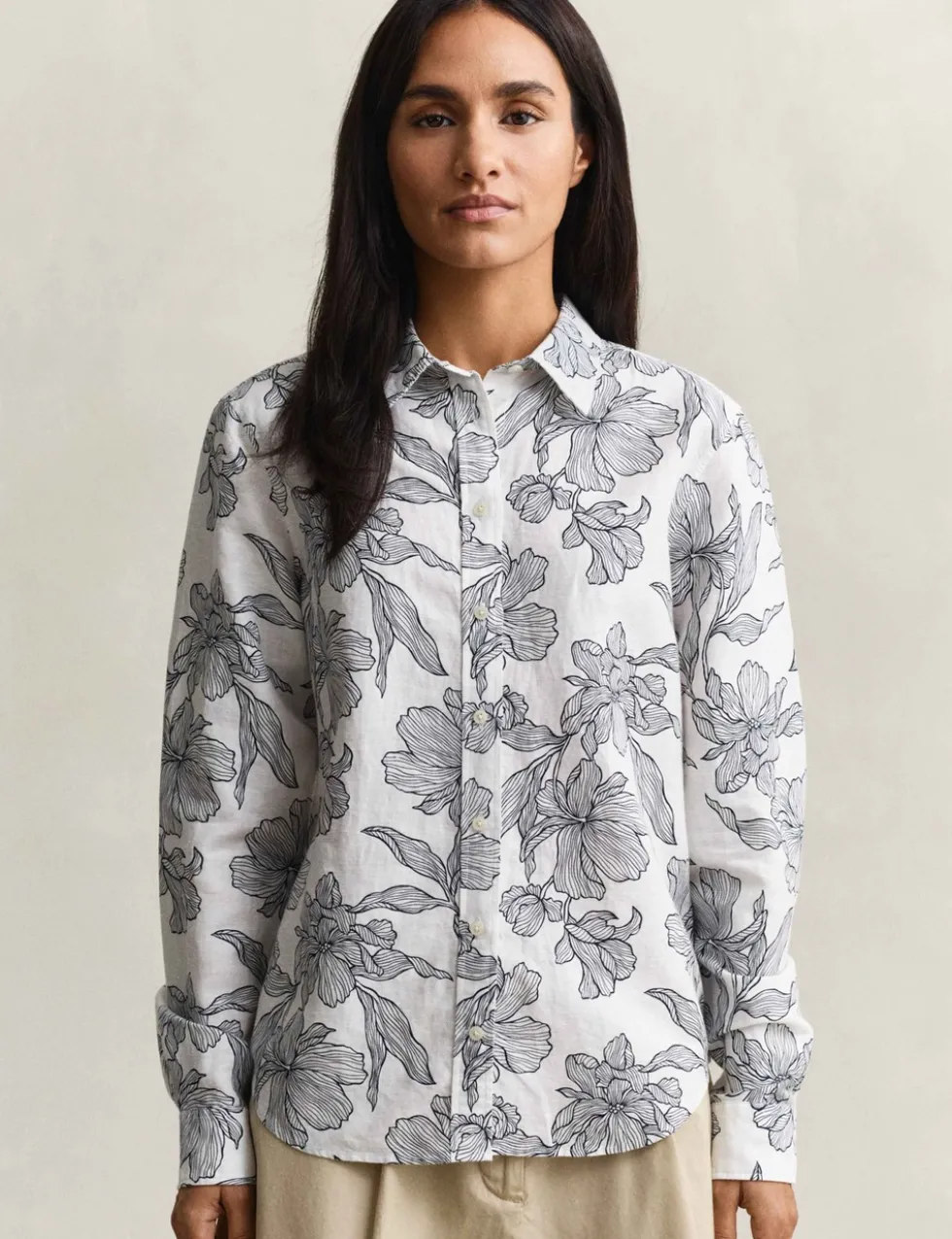 Linen Rich Floral Shirt