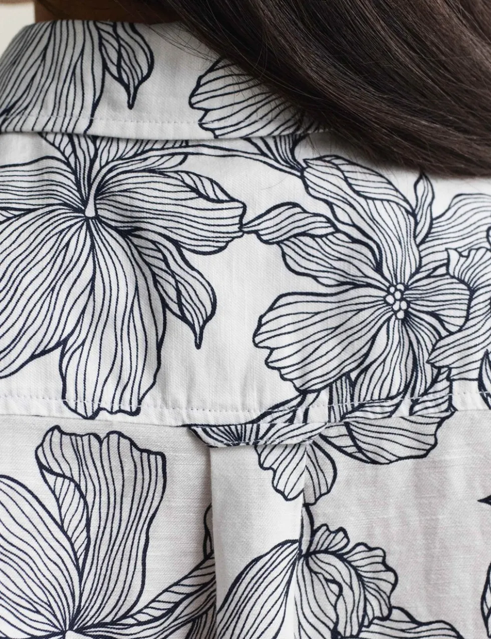 Linen Rich Floral Shirt