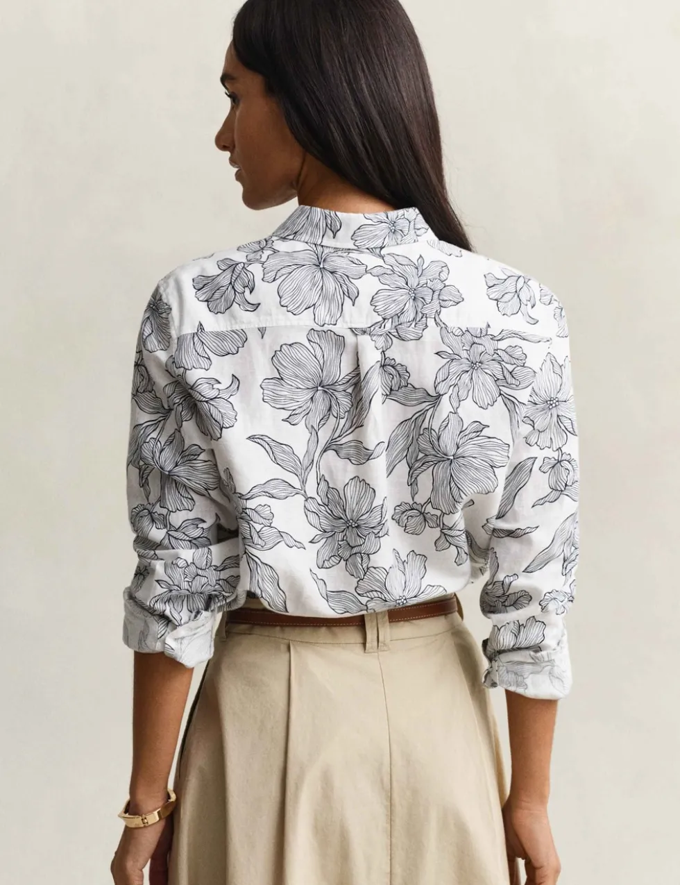 Linen Rich Floral Shirt