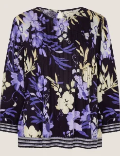 Linen Rich Floral Top