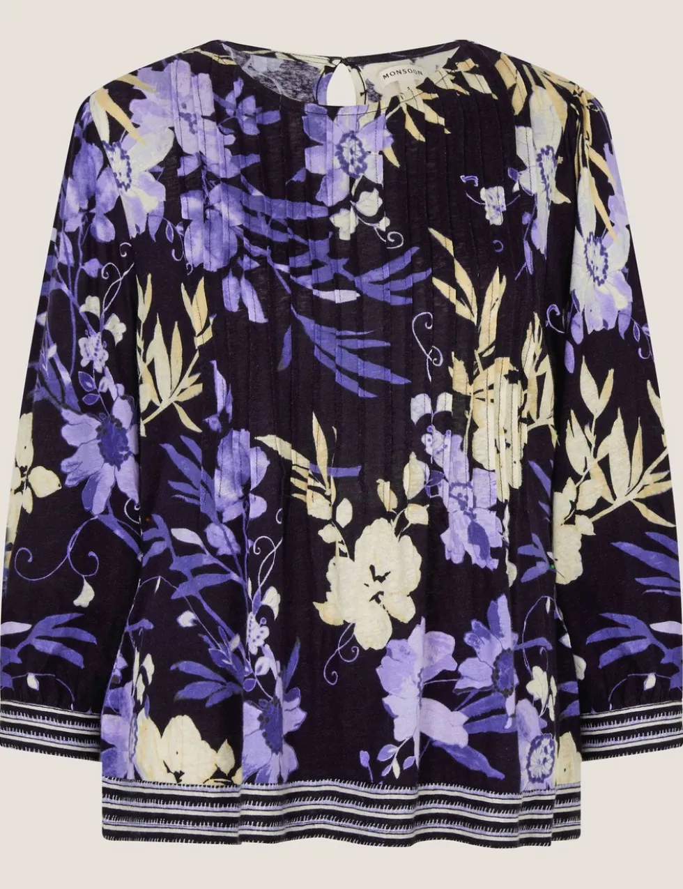 Linen Rich Floral Top
