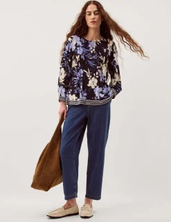 Linen Rich Floral Top