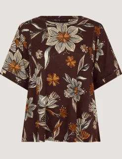 Linen Rich Floral T-Shirt