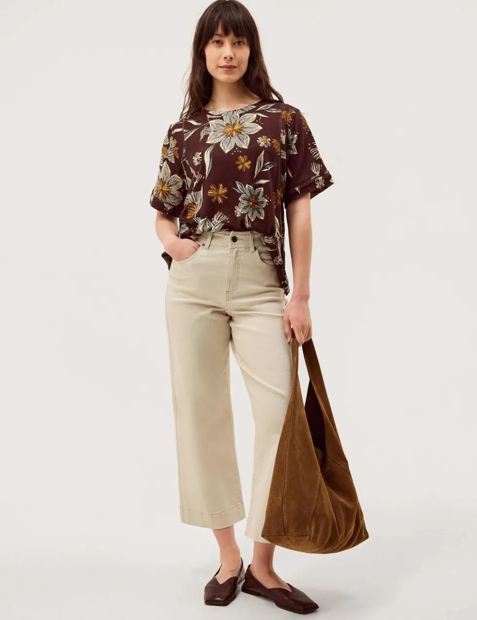 Linen Rich Floral T-Shirt