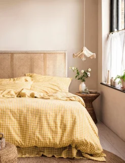 Linen Rich Gingham Duvet Cover