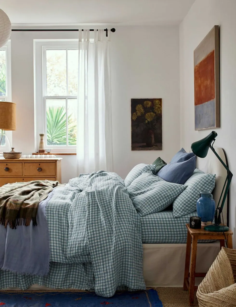Linen Rich Gingham Duvet Cover