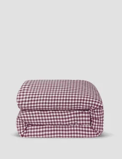 Linen Rich Gingham Duvet Cover