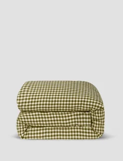 Linen Rich Gingham Duvet Cover