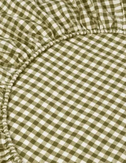 Linen Rich Gingham Fitted Sheet