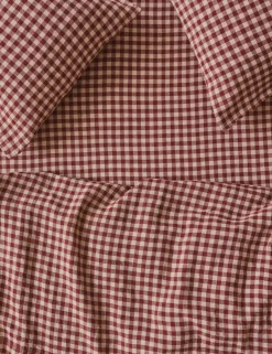 Linen Rich Gingham Fitted Sheet